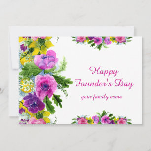 Colorful Founder's Day Card