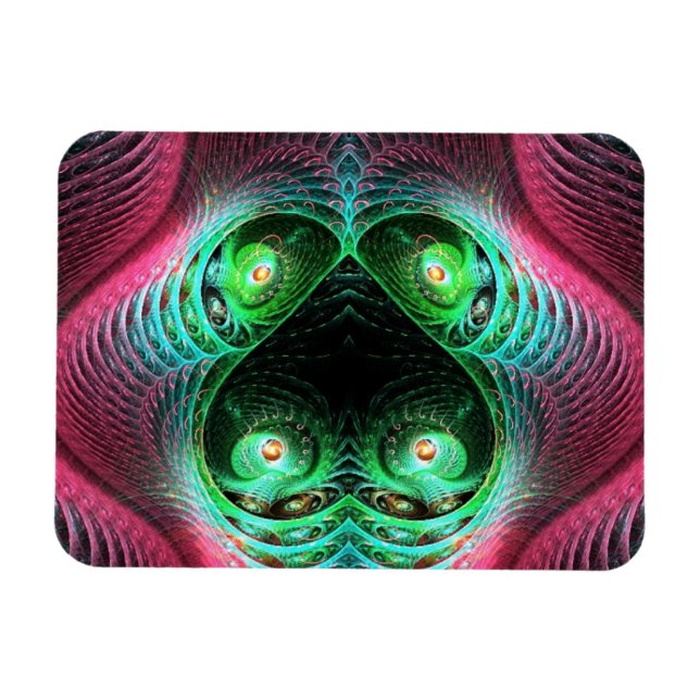 Colorful Four Eyes Abstract Magnet (Horizontal)