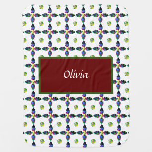 Colorful Four-Leaf Baby Blanket