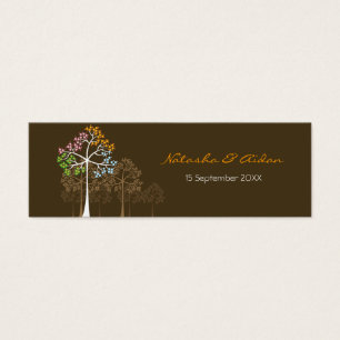 Colorful Four Seasons Trees Thank You Favor Tags