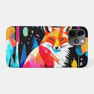 Colorful Fox Abstract Art iPhone 11 Pro Case
