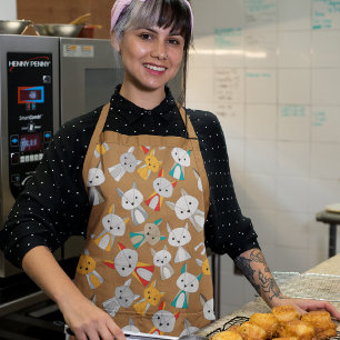 Colorful Fox Cartoon Apron
