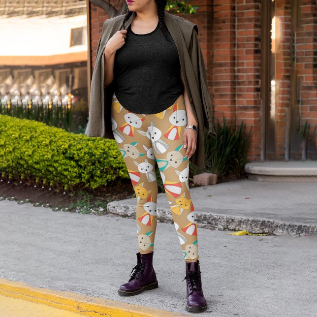 Colorful Fox Cartoon Leggings (Creator Uploaded)