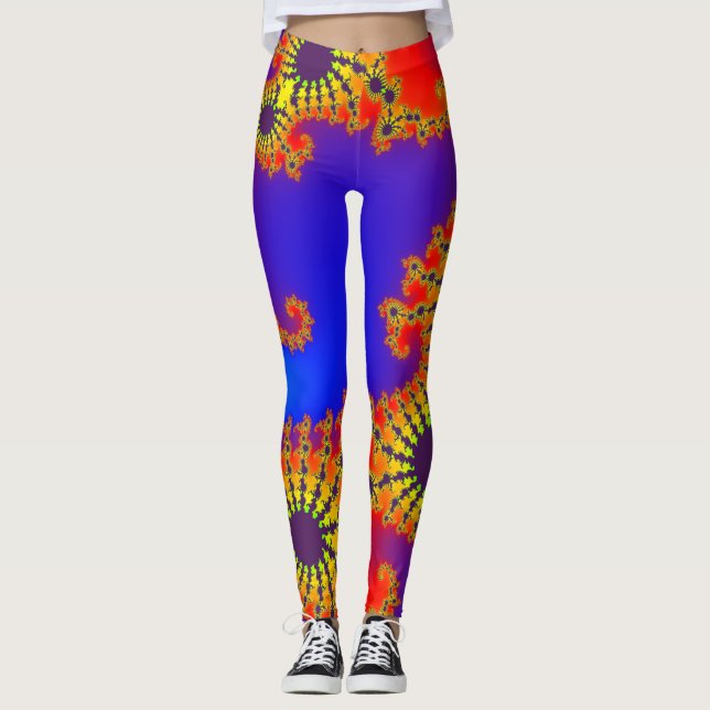 Colorful Fractal 120717(02) Leggings (Front)