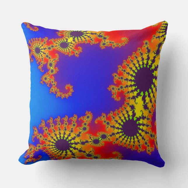 Colorful Fractal 120717(02) Throw Pillow (Front)