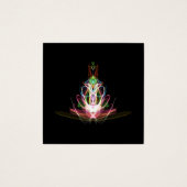 Colorful Fractal Flower Square Business Card (Front)