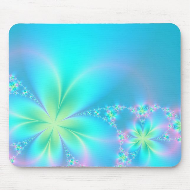 Colorful Fractal Flowers Mouse Pad (Front)