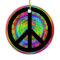Colorful Fractal Kaleidoscope Black Peace Symbol