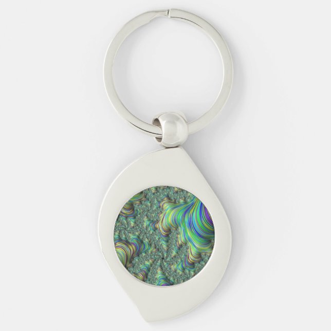 Colorful Fractal Keychain (Front)