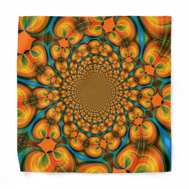 Colorful Fractal Light Bandana (Front)
