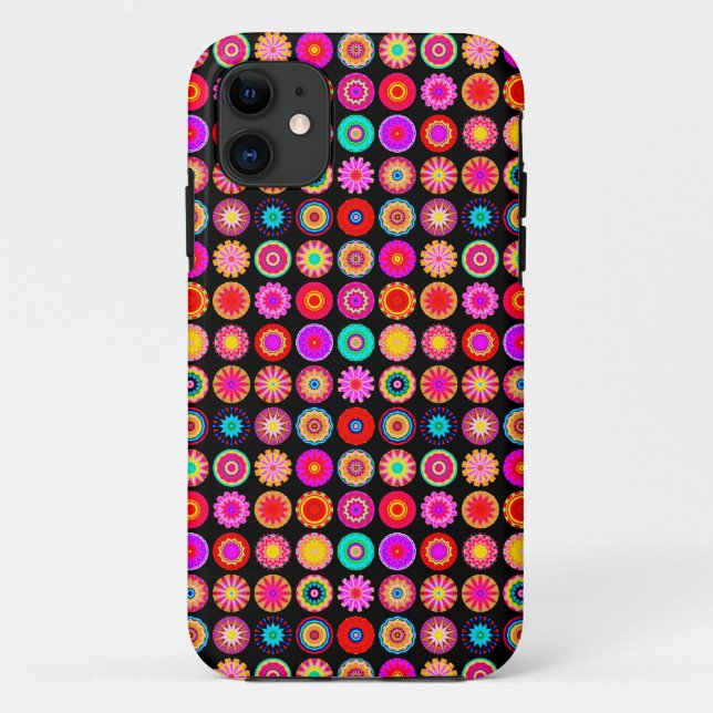 Colorful Fractal Mandalas iPhone Case (Back)