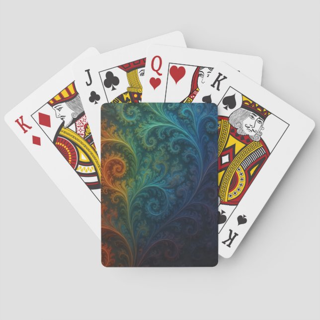 Colorful Fractal Poker Cards (Back)