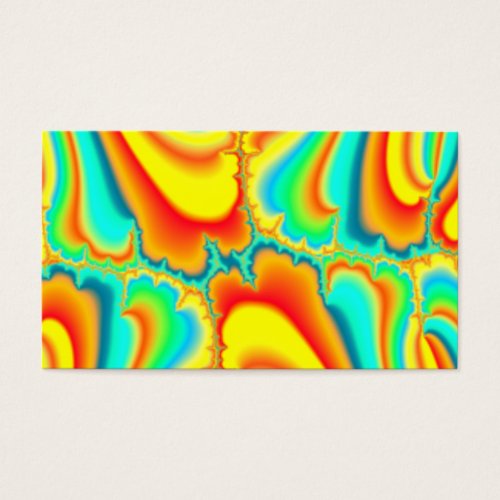 Colorful fractal psychedelic custom business card templates
