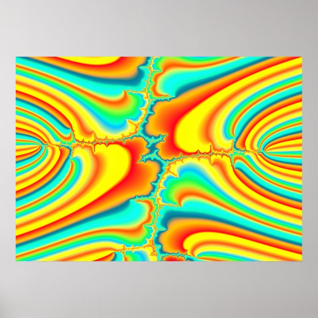 Colorful fractal psychedelic custom poster (Front)