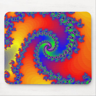 Colorful Fractal Spiral: Mouse Pad