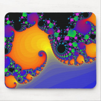 Colorful Fractal Spirals: Mouse Pad