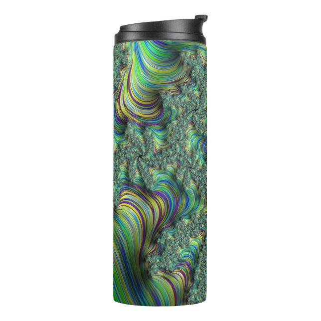 Colorful Fractal Thermal Tumbler (Rotated Left)
