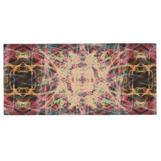 Colorful Fractals Wood USB Flash Drive