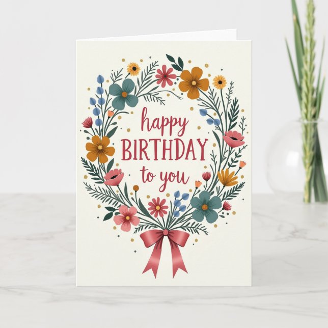 Colorful Frame Birthday Card (Front)