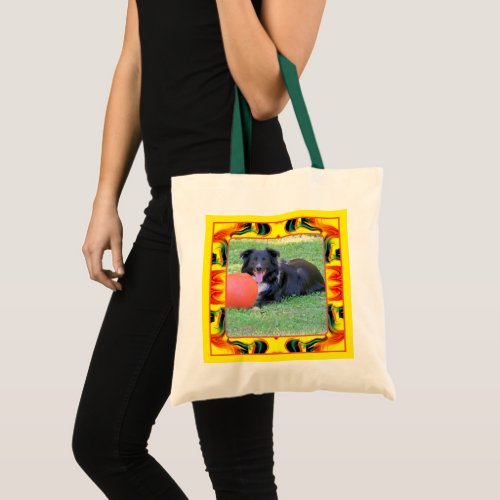 Colorful Frame Create Your Own Pet Photo  Tote Bag