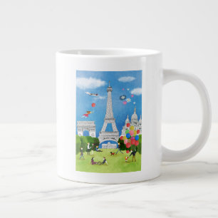 Colorful France Giant Coffee Mug
