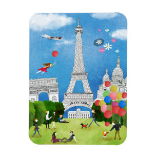Colorful France Magnet