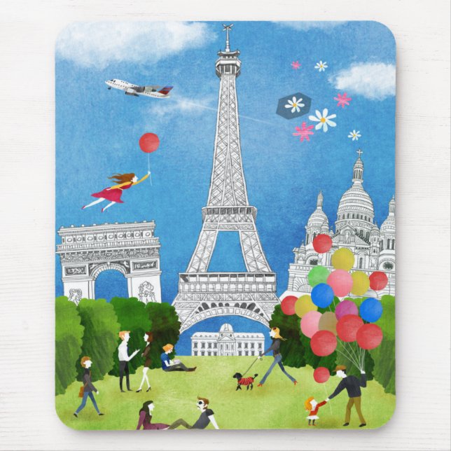 Colorful France Mouse Pad (Front)