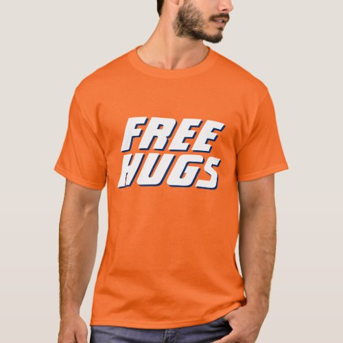 Colorful Free Hugs Cool Tie_Dye T_Shirt