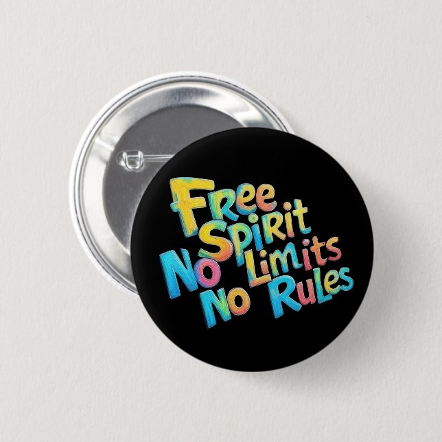 Colorful Free Spirit Button (Front & Back)