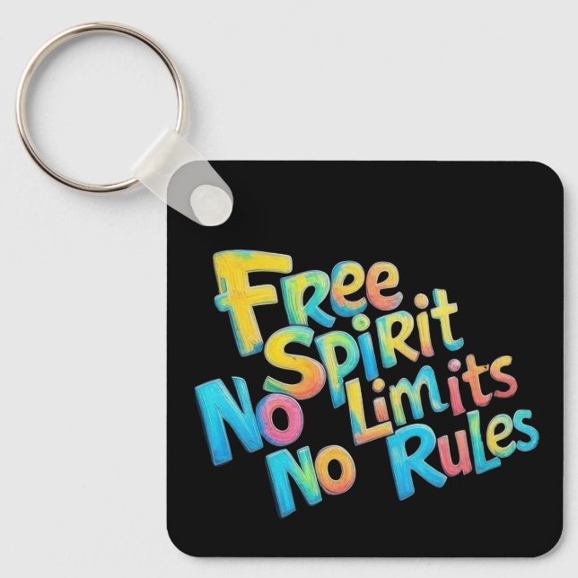 Colorful Free Spirit Keychain (Front)