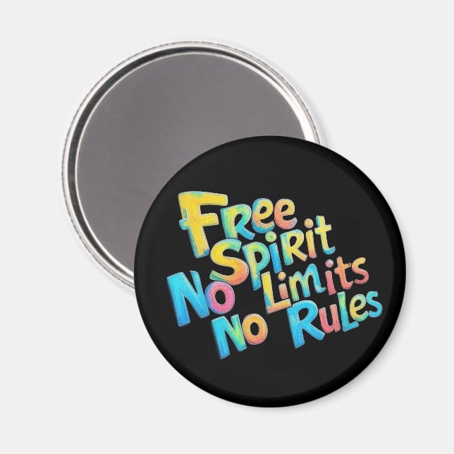Colorful Free Spirit Magnet (Front/Back)