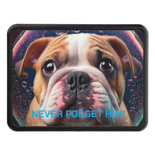 Colorful French Bulldog Illustration Hitch Cover
