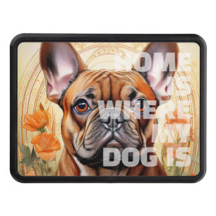 Colorful French Bulldog Illustration Hitch Cover