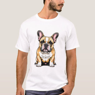Colorful French Bulldog Portrait T-Shirt