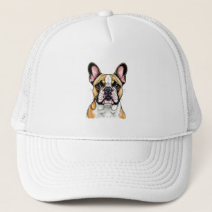 Colorful French Bulldog Portrait Trucker Hat