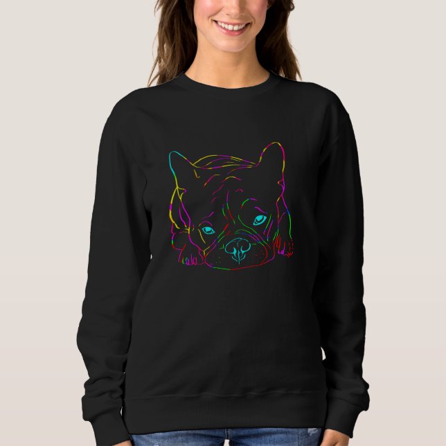 Colorful French Bulldog Sweatshirt (Front)