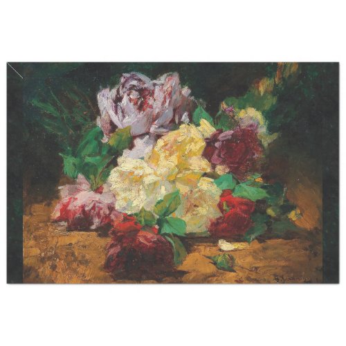 COLORFUL FRENCH IMPRESSIONIST FLORAL TISSUE PAPER