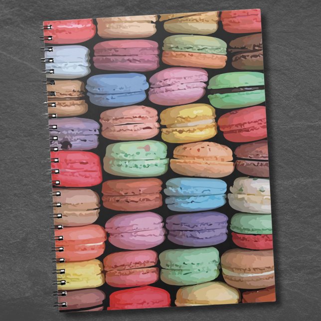 Colorful French Macaron Pattern Notebook (Colorful French Macaron Pattern notebook)