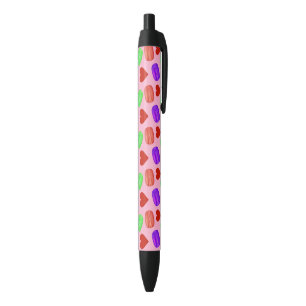 Colorful French Macarons Dessert Lover Red Hearts Pen