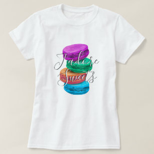 Colorful French macarons illustration t shirt