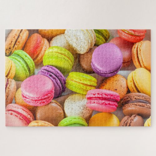 Colorful French Macarons Tasty Party Food Jigsaw Puzzle