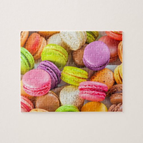 Colorful French Macarons Tasty Party Food Jigsaw Puzzle