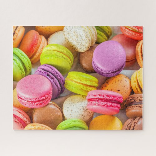 Colorful French Macarons Tasty Party Food Jigsaw Puzzle