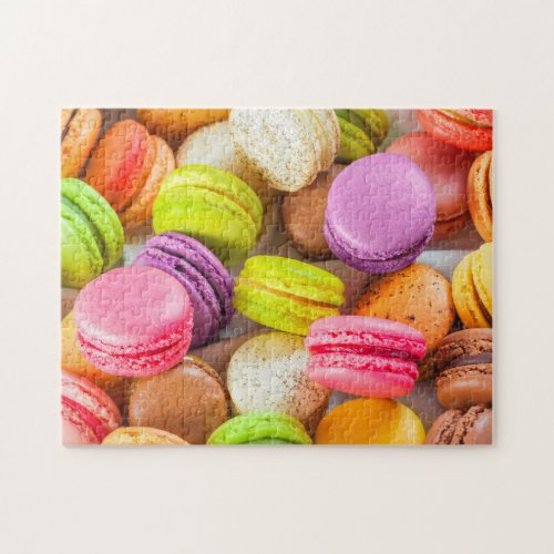 Colorful French Macarons Tasty Party Food Jigsaw Puzzle