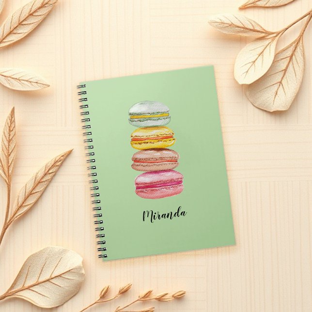 Colorful French Macarons Watercolor Hand-painted Notebook (Creator Uploaded)