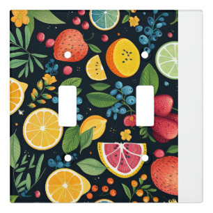 Colorful Fresh Fruit Pattern Light Switch Cover