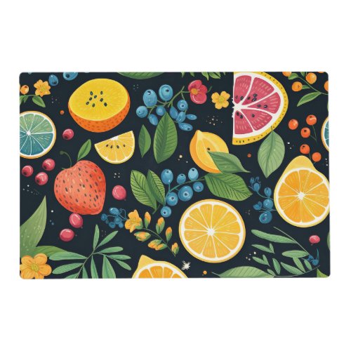 Colorful Fresh Fruit Pattern Placemat