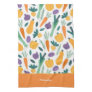 Colorful Fresh Vegetable Pattern with Name Orange Kitchen Towel