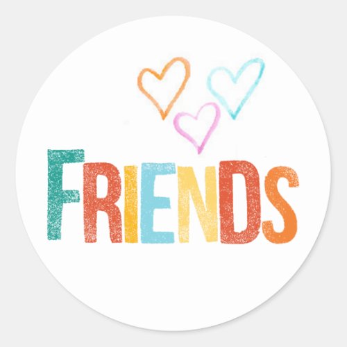colorful friendship stickers