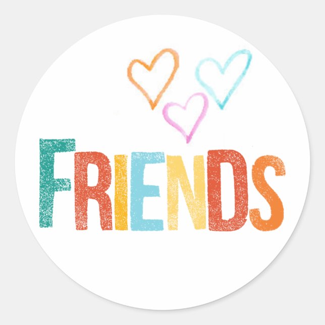colorful friendship stickers (Front)